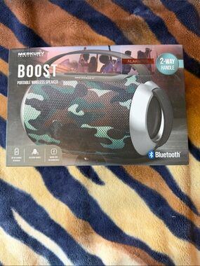 Merkury Boost Portable Bluetooth Speaker — Green Camo